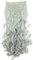 CAISHA XXL 8 Teiliges Set 45cm Langhaarige CLIP IN EXTENSIONS Synthetik Haarverlängerung Haarteil Voluminös Gelockt Hellgrau CES28-1