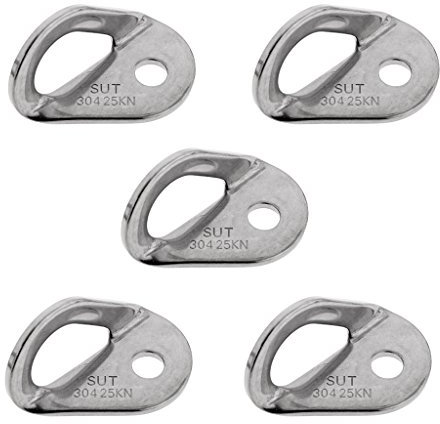 Gazechimp 5 Pedazos de Escalada de Roca Pernos Perchas Colgante de 10mm 25KN/5600Lb Mosquetones