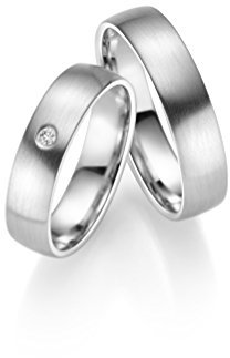 RJ 333 Gold Trauringe in Weissgold im Paarpreis