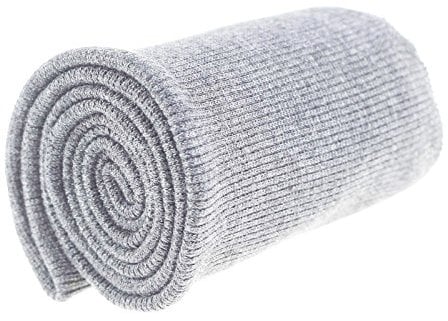 Bündchen Strickbündchen 16x80cm Bündchenstoff Baumwolle elastisch gerippt, Farbwahl, Farbe:hellgrau melange