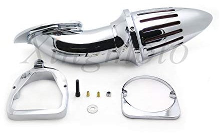 Filtro aria Bullet con filtro rosso compatibile con Honda Shadow Aero 750 VT750C 1998-2000 Ace 750 VT750CD 1998-2001 Spirit 750 VT750DC 2001-2002 VT750CDA 2002-2003 VT750DCA 2003-2007 cromato