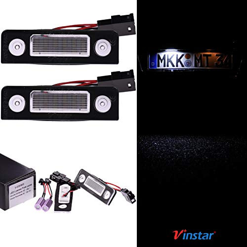 VINSTAR LED Kennzeichenbeleuchtung E-geprüft CAN-Bus 18 LEDs je Modul 6000 Kelvin kompatibel mit Allen Modellen in der Produktbeschreibung