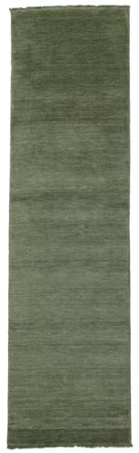 RugVista Handloom Fringes Teppich, 80 x 300 cm, Forest Grün
