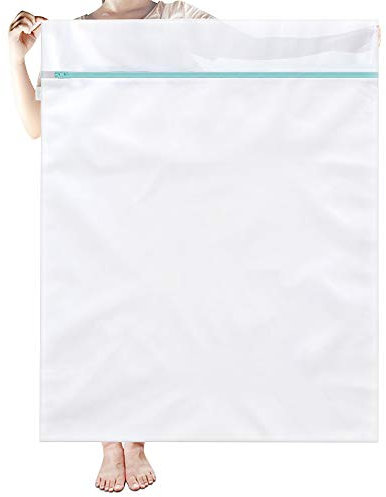 OTraki Wäschesack XXL für Waschmaschine 90x110cm Wäschebeutel Wiederverwendbare Feinmaschiges Wäschenetz Extra Groß mit Reißverschluß für Plüschbär Fleecedecke Bettwäsche Gardinen Bettwäsche EINWEG