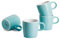 Sweese Espressotassen aus Porzellan, 100 ml, 4 Stück, Mini-Kaffeetassen, Demitasse-Tassen – Türkis