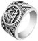 QIAMNI Chandler Vintage Viking nordische Odin Siegelringe für Männer Frauen Antik Silber Hip Hop Punk Stil Schmuck Party Hochzeit Geschenk, Metall
