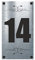 14 - Vertical Aluminium House Sign Personalised With Your House Number