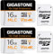 [10x High Endurance] Gigastone MLC 16GB 2er-Pack Industrial MicroSDXC Karte mit Adapter,95/30 MB/s 4K Videoaufnahme für Security Cam,Dash Cam,U3 V30 C10 [5-Jahre kostenlose Datenwiederherstellung]