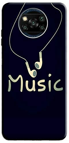 Mixroom - Carcasa trasera de TPU y silicona blanda para Xiaomi Poco X3 Pro, diseño de música y auriculares N784