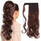 S-noilite Clip in Extensions Haarteil Zopf Pferdeschwanz Gewellt Haarverlängerung Real Natürlich Kunsthaare Wie Echthaar Wrap on Ponytail div. Farben 43cm - Dunkles Kastanienbraun