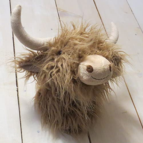 Plüsch Stierkopf Rind Bauernhof Wanddekoration Kinder Lustig XL 60 cm