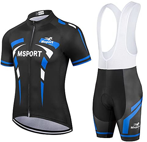 Fahrradbekleidung Herren, Komplettanzug für Rennräder und Mountainbikes mit 5D-Gel-gepolsterten Shorts - Mod 03b XL