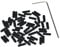 KAISH 50x Metric M3x8 Black Guitar Bridge Saddle Height Adjustment Screws for Stratocaster/Telecaster