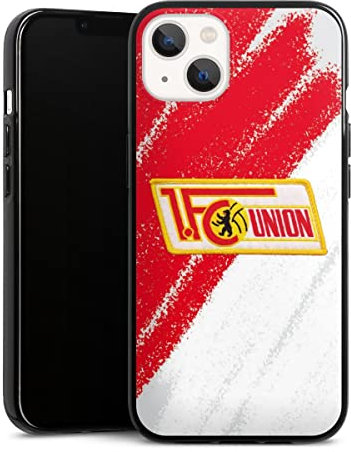 Silikon Hülle kompatibel mit Apple iPhone 13 Case schwarz Handyhülle Offizielles Lizenzprodukt 1. FC Union Berlin Logo