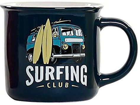 Hogar y Mas Taza MUG Porcelana Vintage 350ML - Azul