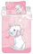 Jerry Fabrics Parure de Lit Marie Aristochats, 100% Coton, Housse de Couette 100x135 cm et Taie d'oreiller 40x60 cm, Rose