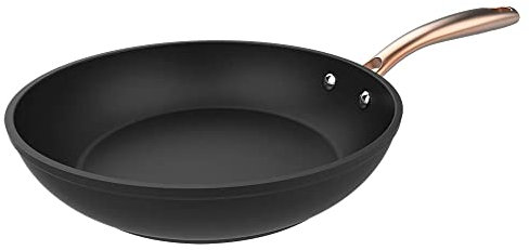 Cecotec Sartén Polka Fantasy 24 Bucket Golden. Diámetro 24, Aluminio Forjado, Revestimiento Antiadherente Platinum Plus Teflon, Libre PFOA, Mango de Acero Inox, Apta para Inducción