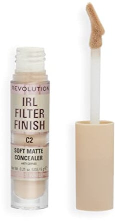 Makeup Revolution, IRL Filter Finish Concealer, Mittlere bis volle Deckkraft, C2, 6g