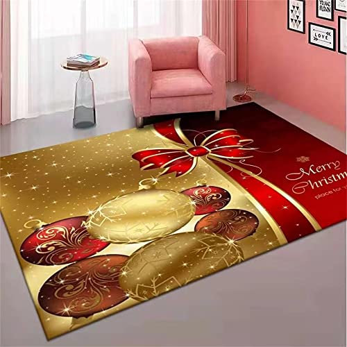 Kunsen Teppichläufer Weihnachtsdekoration für Kinder bettumrandung gelb Vintage Laufteppich200x300CM