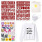 184 Piece Iron On Heat Transfer 2Inch Capital Letters & 1.5inch Lowercase Alphabets Fabric Vinyl Letter DIY for Sport Jerseys T Shirts Clothes Slogan Printing Crafts Decoration (Color3)