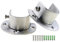 2pcs Wardrobe Rail Bracket with Screws, Wardrobe Rails and Fttings, Stainless Steel Recess Brackets for Curtain Poles, Flange Rod Holder Bracket Wall Mount(Silver,28mm)