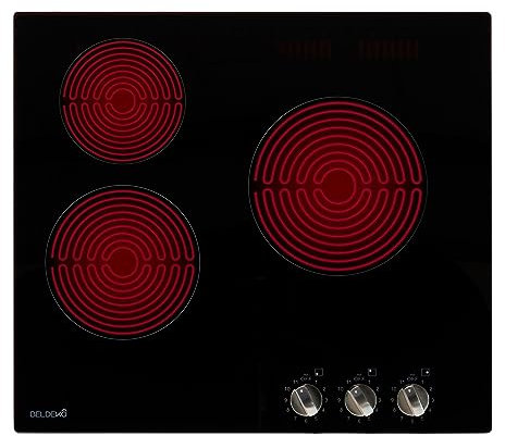 Table Vitrocéramique Manettes 3 Foyers - 5200W