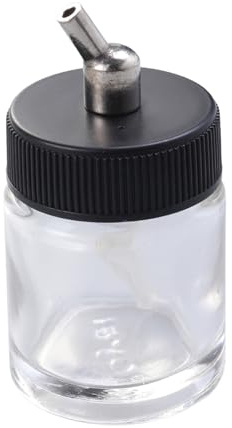 EXCEART Refillable Glass Airbrush Bottles 10 Pack Compatible with Dual-Action Siphon Feed Airbrushes Airbrush Paint Accessories