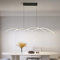 Mikeru 120CM Schwarz Creative LED Dining Pendelleuchte, Wave Pendelleuchte 3000K/4500K/6000K Hängelampe LED Esstisch Dimmbar 10-100% Moderne LED Pendelleuchte für Küche, Wohnzimmer, Büro