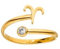 Purelei® Sternzeichen Ring Widder (Gold) – Wasserfester Damenring aus langlebigem Edelstahl – Verstellbare Ringe von Größe 50 bis 60 – Modeschmuck für deinen individuellen Look
