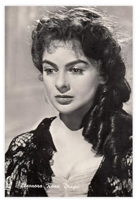 EYEZER Vintage-Poster des Filmschauspielers Eleanora Rossi Drago, Leinwand-Poster, Wandkunst, Dekordruck, Bild, Gemälde für Wohnzimmer, Schlafzimmer, Dekoration, ungerahmt, 30 x 45 cm
