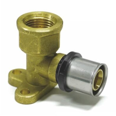 Sanpro THPRESS Pressfitting Wandwinkel - Wandscheibe IG, Größe 16x2 - Höhe 78 mm - Gewinde 1/2'