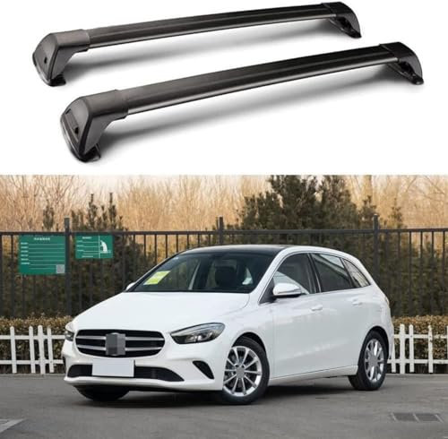 Dachträger für Benz B Class W247 2019-2022, Aluminium Dachträger Querträger Grundträger Querbalken, geschlossene Seitenschiene Aluminium