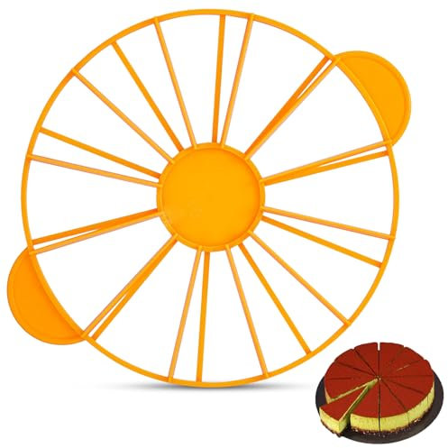 Taglierina per torte, taglierina divisoria per torte Taglierina rotonda per torte per il taglio di porzioni di torta Taglierina per torte da 10 o 12 fette per la casa(giallo)