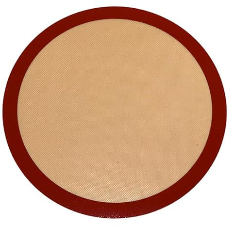 LIFKOME Alfombrilla de silicona redonda para hornear de 10 pulgadas antiadherente para horno, microondas y freidora de aire, reutilizable para pizza, galletas, pan y verduras, fácil de limpiar