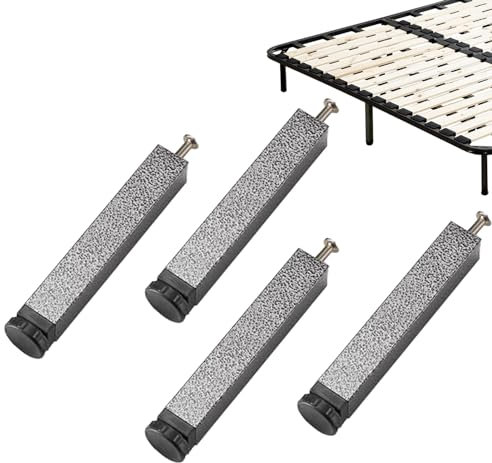 4 Stücke Bettfüße,Verstellbare Möbelfüße Lattenrost Beine Metall Bettrahmen Mittelstütze für Lattensofas Betten Sofas Schränke Ersatzteile (28cm(11in))