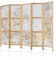murando - Paravent Innen Raumteiler Holz Pflanzen 225x172 cm 5-teilig Japanische Trennwand Raumtrenner Room Divider Mobiler Sichtschutz Spanische Wand Raum Abtrennung Botanik Gräser b-A-10175-bh-a