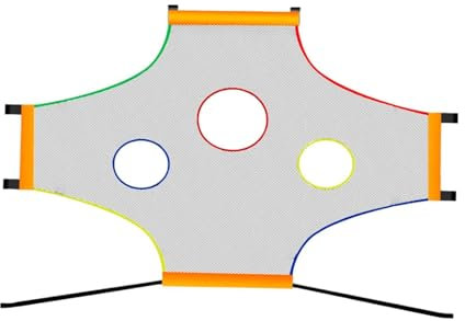 JISADER Fußball-Wurfnetz, Fußballtor-Trainingszielausrüstung, Fußballfeldnetz, Fußball-Zielnetz für Spielerinnen und Spieler, 5x2m