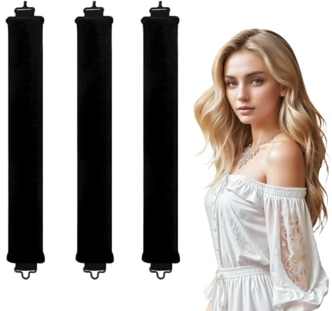 feyiubmen 3 Stück Hitzefreie Lockenwickler, Heatless Curls Band, Lockenwickler Über Nacht mit Haken, Overnight Blowout Locken Ohne Hitze, Lockenwickler Heatless Curls für Alle Haartypen