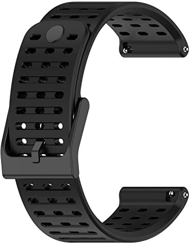 Yikamosi Kompatibel mit Suunto Race/Race S Armband für Frauen und Männer,Schnellverschluss Weiches Silikon rostfreiem Metallverschluss Ersatzbänder für Race/Race S/Vertical/9 Peak Pro,Schwarz