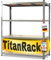 KARAT Schwerlastregal XXL, verzinkt 200 x 150 x 80 cm, Lagerregal für Garage, Keller und Werkstatt - Steckregal, Weitspannregal, Kellerregal, Werkstattregal (TitanRack Big)