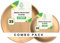 Eco-Friendly Areca Palm Leaf Round Plate Set | 10 Round Plates (25) + 7 Round Plates (25) | Great for Family Gatherings, Catering & Events | Durable, Plastic-Free, Compostable