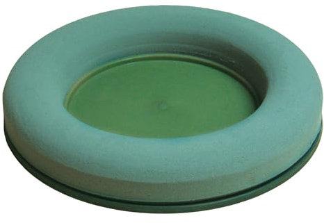 Nass Steckschaum Kranz 30cm mit durchgehender Plastikunterlage 1 Stück - für Profi Floristen & Hobby Bastler - Frischblumen Steckschwamm Ring - Blumen Steckmasse - Floristik Zubehör - Urnenschmuck