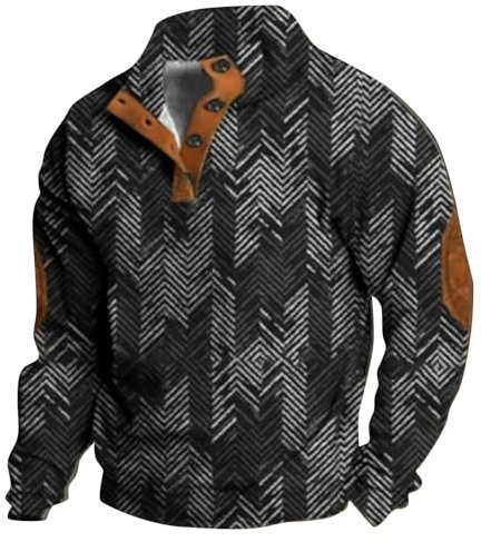 Mens Mens Sweatshirt Long Sleeve Top Men 2024 New Men's Casual And Fashionable Loose And Trendy Long Sleeved Collared Hooded Sweatshirt Gloves Mens (Dark Gray, XXL)