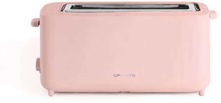 CREATE/TOAST STUDIO XL/Tostador de pan rosa pastel / 6 Niveles de potencia, bandeja recogemigas, termostato, descongelación, sistema de seguridad, 950W