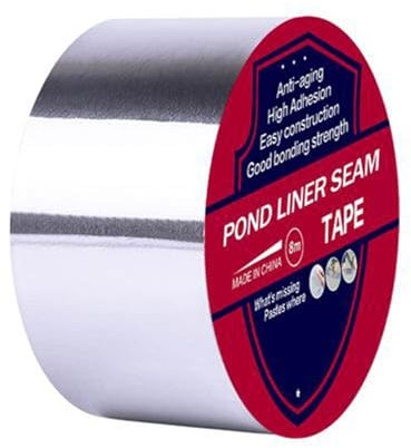 Liner Seam Tape - Aluminum EPDM Pond Liner Repair Tape For Underwater Sealing | Aluminium Heavy-Duty Cover Strip For Hole Repairs In Ponds, Residential, Commercial, And Industrial Applications