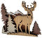 Cabilock Wald Tierholz Elch Form Dekoration Holz Elch Skulptur Rustikaler Elchdekoration