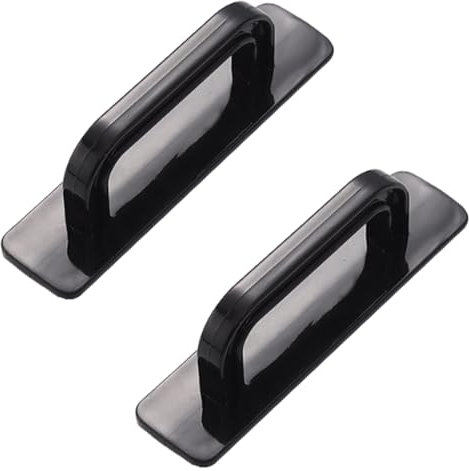 AKSIQIOL 2 Pack Peel & Stick Adhesive Handles, No-Drill Cabinet Pulls for Doors, Closets, Glass Sliding Shower Doors, and More, Easy Installation and Durable Grip