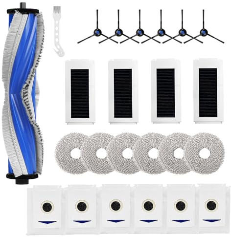 Accessori di Ricambio Compatibile con Ecovacs Deebot T30 Pro Omni / T30 Omni, Accessori di Aspirapolvere Robot, Spazzola Principale, Sacchetti di Raccolta Polvere, Filtri, Panni Mop, Spazzole laterali