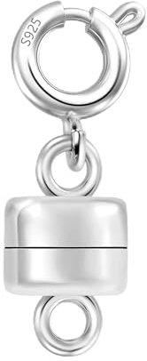 Sterling Silber Magnet Kettenverschluss Schmuckverschluss, ALEXCRAFT 925 Sterling Silber Magnetverschluss Kettenverlängerung Halskette Armbänd Ketten Magnetverbinder Magnet Zubehör Schmuckherstellung
