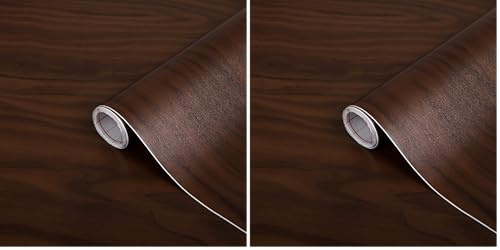 d-c-fix Möbel-Klebefolie Apfelbirke Schokolade, 45 cm x 2 m - abwaschbare und Selbstklebende Deko-Folie für Küche, Schrank, Tisch & Fensterbank - modern & nachhaltig (Packung mit 2)